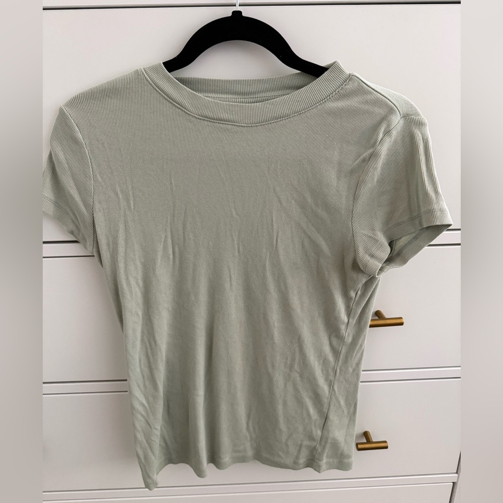 A New Day Mint Green Short Sleeve Ribbed Tee
